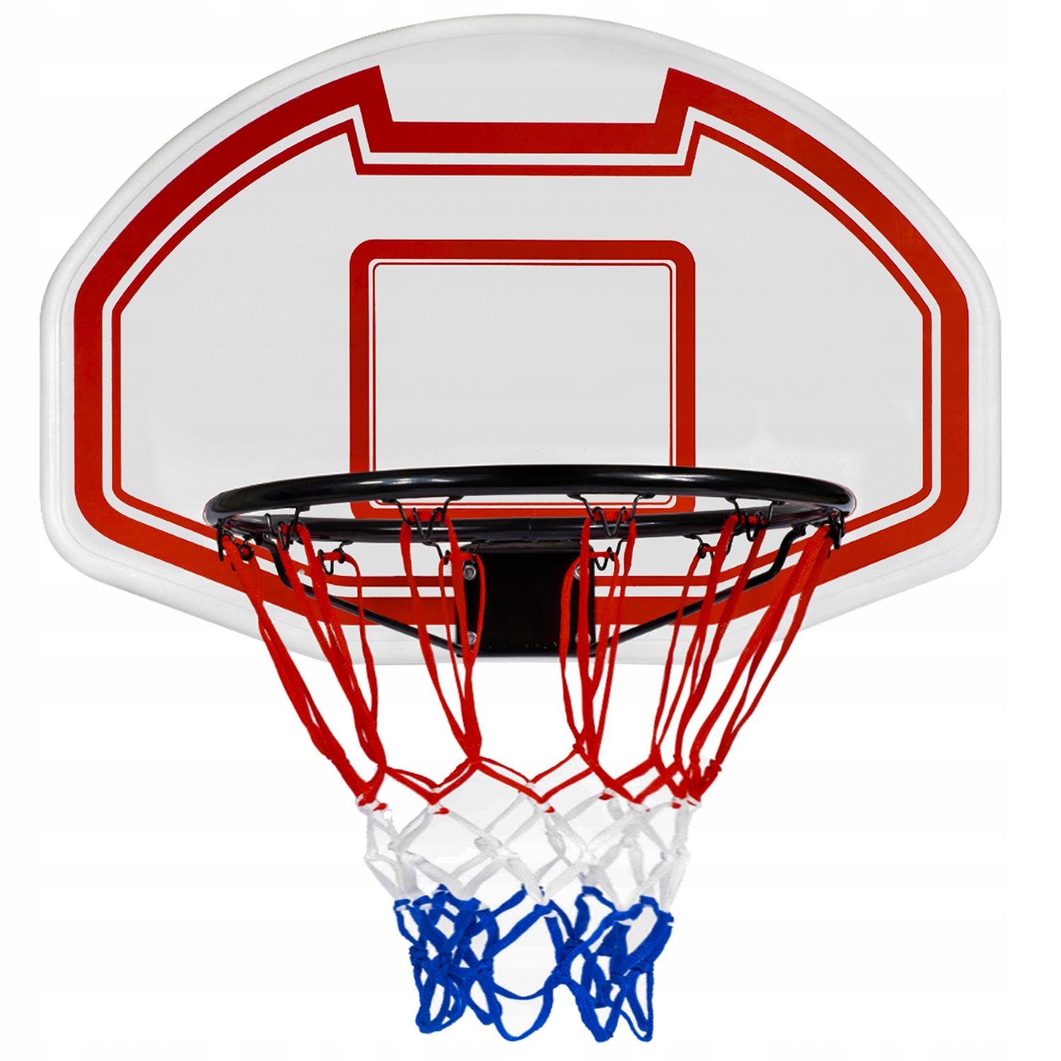 Basketbalový kôš Trizand s doskou 80x50 cm, viacfarebný, závesný